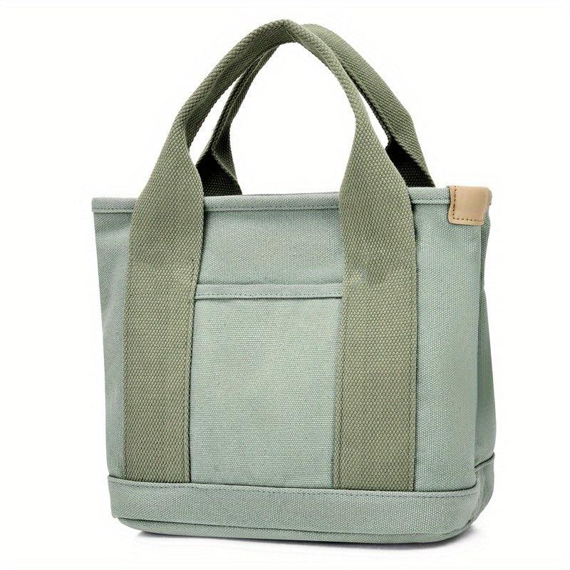 Minimalist Canvas Satchel Bag Lightweight Handbag Versatile Casual Bag For Work