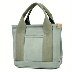 Minimalist Canvas Satchel Bag Lightweight Handbag Versatile Casual Bag For Work