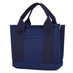 Minimalist Canvas Satchel Bag Lightweight Handbag Versatile Casual Bag For Work