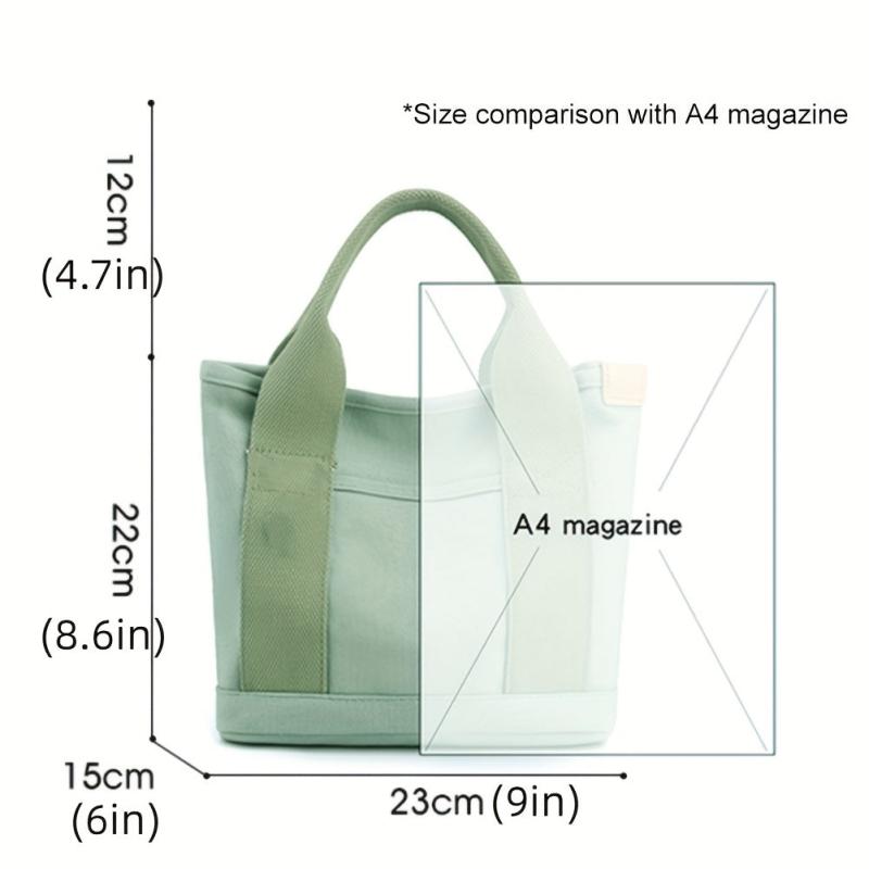 Minimalist Canvas Satchel Bag Lightweight Handbag Versatile Casual Bag For Work