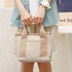 Minimalist Canvas Satchel Bag Lightweight Handbag Versatile Casual Bag For Work