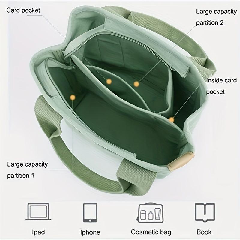 Minimalist Canvas Satchel Bag Lightweight Handbag Versatile Casual Bag For Work