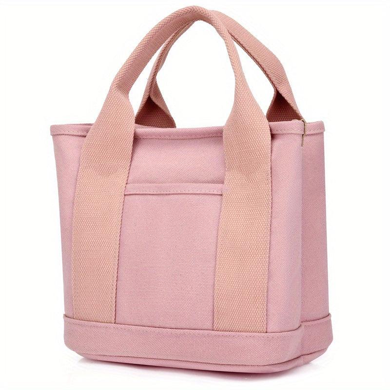 Minimalist Canvas Satchel Bag Lightweight Handbag Versatile Casual Bag For Work