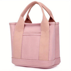 Minimalist Canvas Satchel Bag Lightweight Handbag Versatile Casual Bag For Work