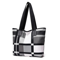 Colorblock Tote Bag Large Capacity Faux Leather Shoulder Bag For Work