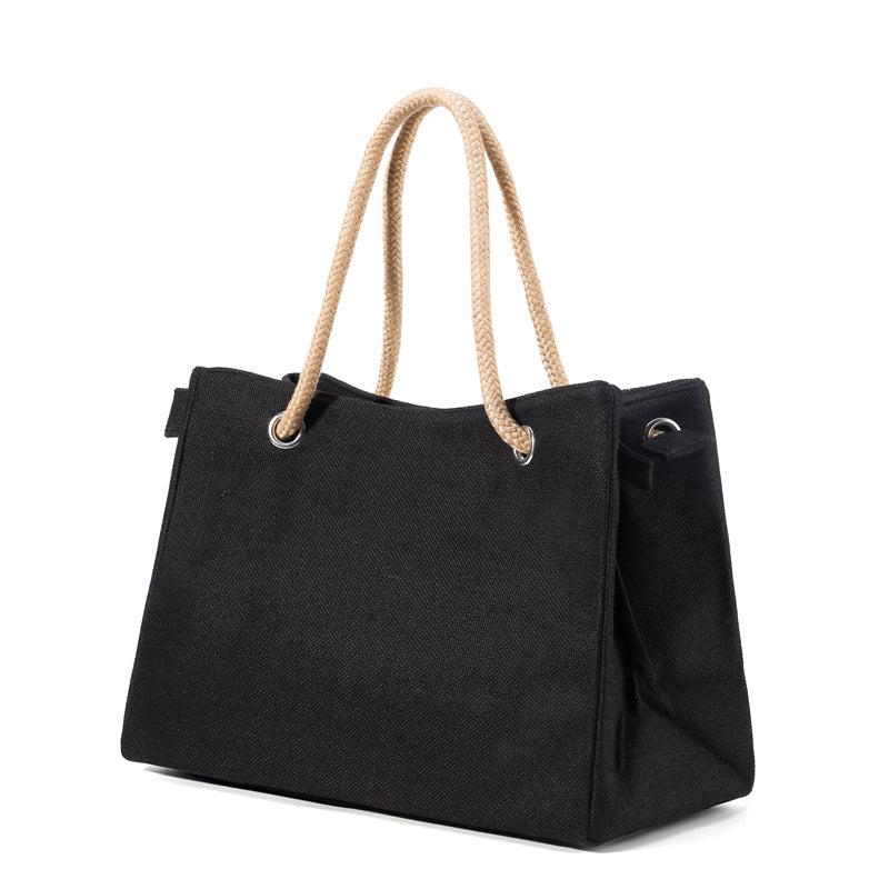 Large Capacity Zipper Tote Bag for Work & Shopping