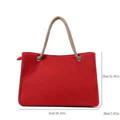 Large Capacity Zipper Tote Bag for Work & Shopping