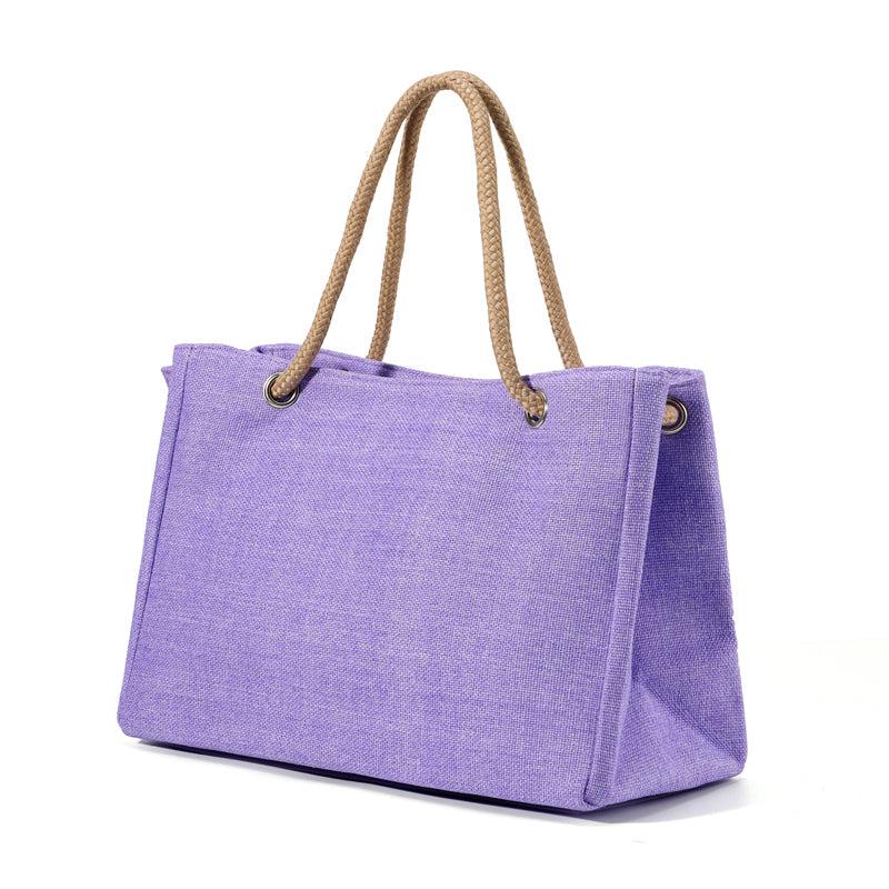 Large Capacity Zipper Tote Bag for Work & Shopping