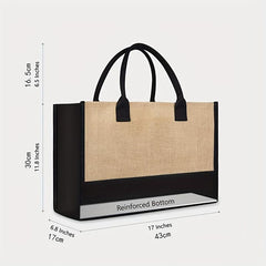 Large Capacity Canvas Satchel Tote Bag Lightweight Shoulder Bag