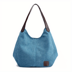 Canvas Tote Bag Large Capacity Shoulder Bag for Travel & Shopping