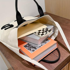 Large Capacity Canvas Tote Bag Durable Lightweight Shoulder Bag