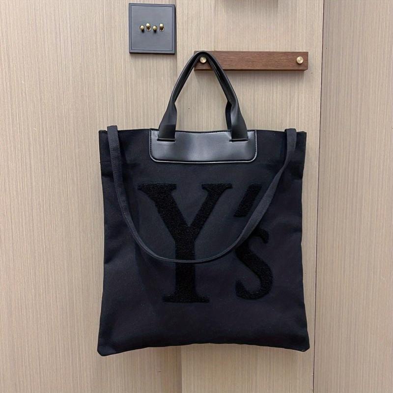 Large Capacity Canvas Tote Bag Durable Lightweight Shoulder Bag