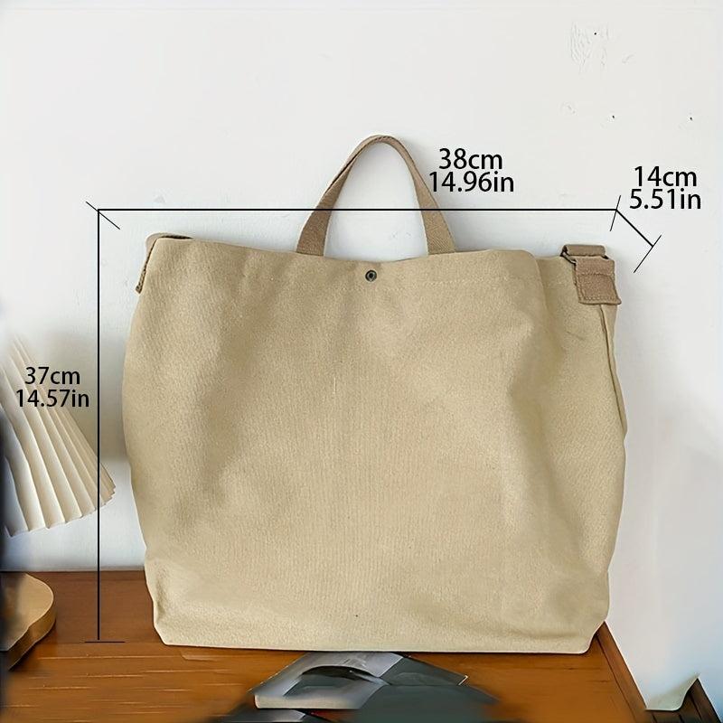 Large Capacity Shoulder Bag Letter Pattern Satchel Bag For School & Work