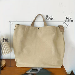 Large Capacity Shoulder Bag Letter Pattern Satchel Bag For School & Work