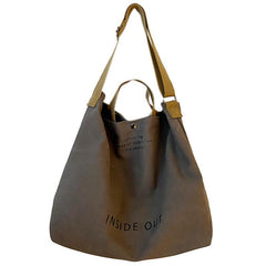 Large Capacity Shoulder Bag Letter Pattern Satchel Bag For School & Work