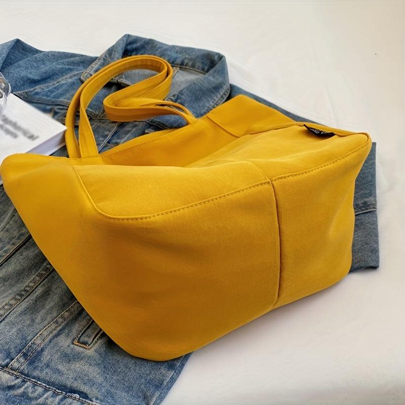 Large Capacity Canvas Tote Shoulder Bag for School Shopper