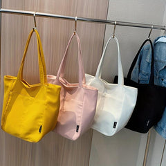 Large Capacity Canvas Tote Shoulder Bag for School Shopper