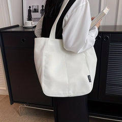 Large Capacity Canvas Tote Shoulder Bag for School Shopper