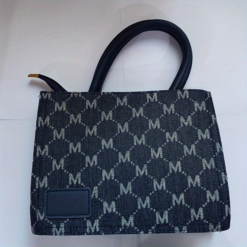 Rabbit Pendant Shoulder Bag Wide Strap Handbag Tote Bag