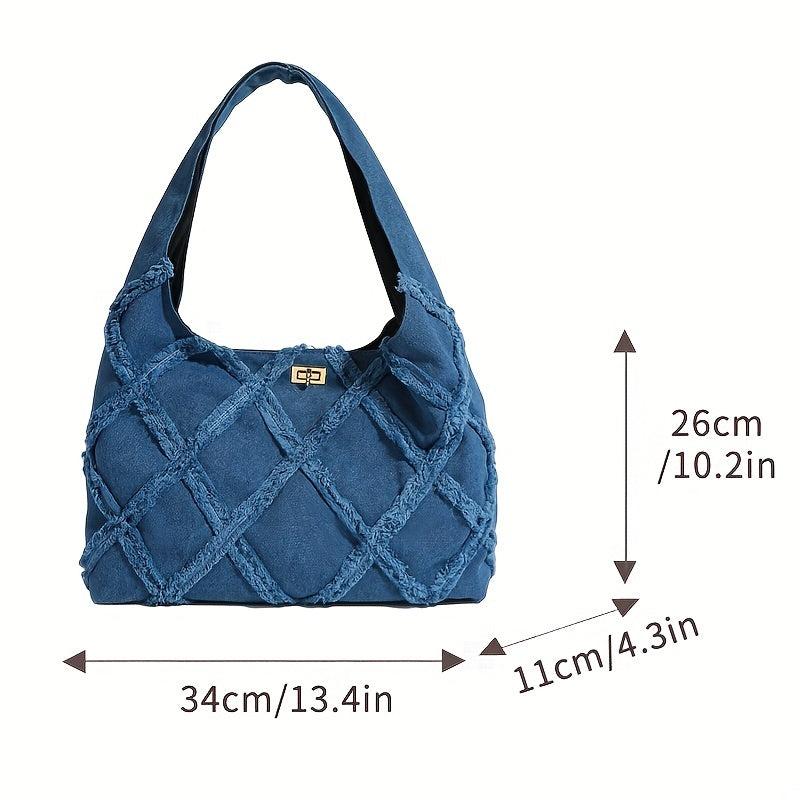 Women's Underarm Bag Causal Hobo Shoulder Bag Turn Lock Armpit Bag