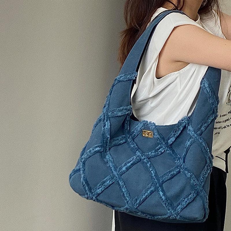 Women's Underarm Bag Causal Hobo Shoulder Bag Turn Lock Armpit Bag