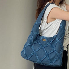 Women's Underarm Bag Causal Hobo Shoulder Bag Turn Lock Armpit Bag