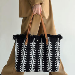 Large Capacity Tote Fringed Shoulder Bag