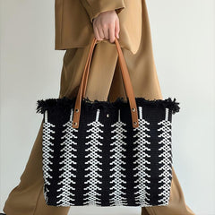 Large Capacity Tote Fringed Shoulder Bag