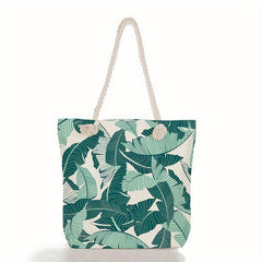Leaves Pattern Tote Bag Lightweight Satchel Bag Versatile