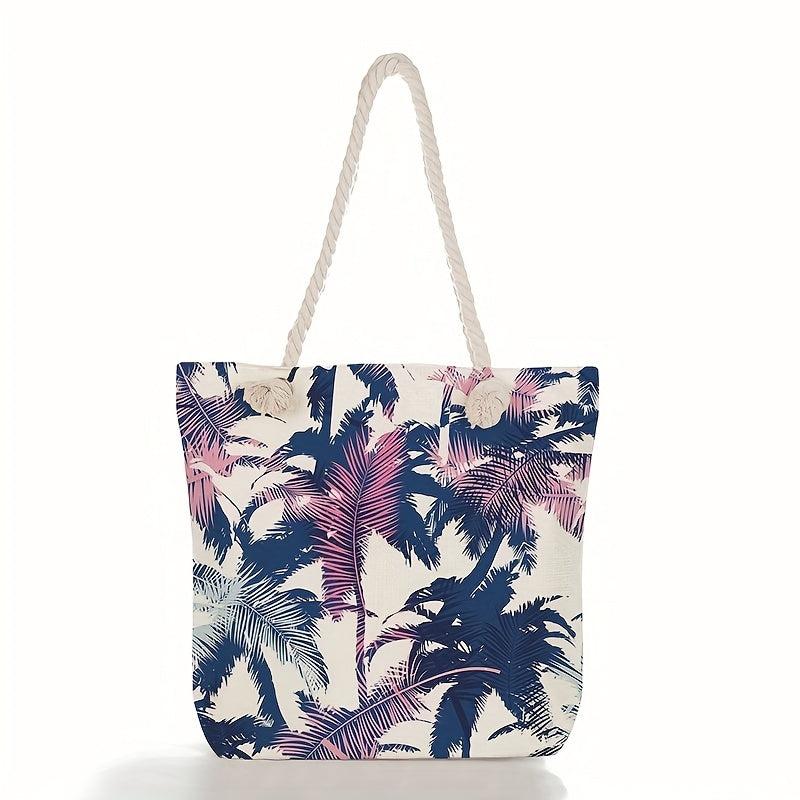 Leaves Pattern Tote Bag Lightweight Satchel Bag Versatile
