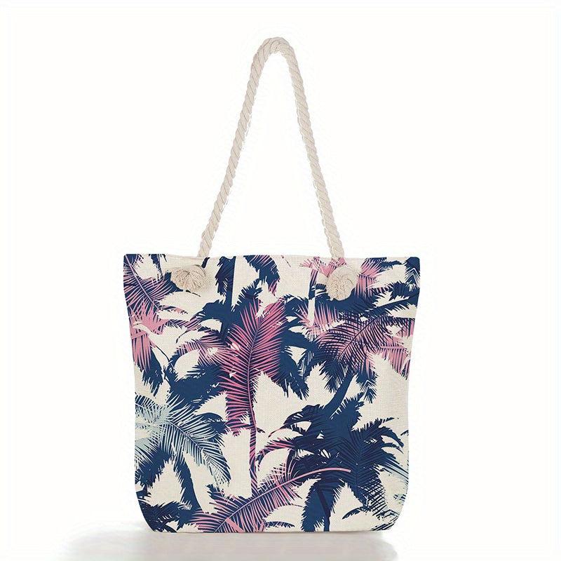 Leaves Pattern Tote Bag Lightweight Satchel Bag Versatile