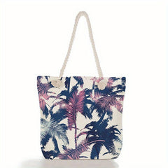 Leaves Pattern Tote Bag Lightweight Satchel Bag Versatile