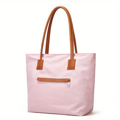 Women's Colorblock Tote Shoulder Bag Large Capacity Lightweight Bag