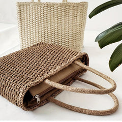 Large Rattan Woven Tote Bag Handbag for Women