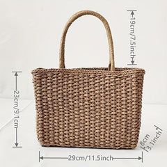 Large Rattan Woven Tote Bag Handbag for Women