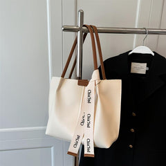 Large Capacity Tote Bag Vegan Leather Handbag for Shopping & Commuter