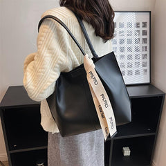 Large Capacity Tote Bag Vegan Leather Handbag for Shopping & Commuter