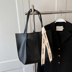 Large Capacity Tote Bag Vegan Leather Handbag for Shopping & Commuter