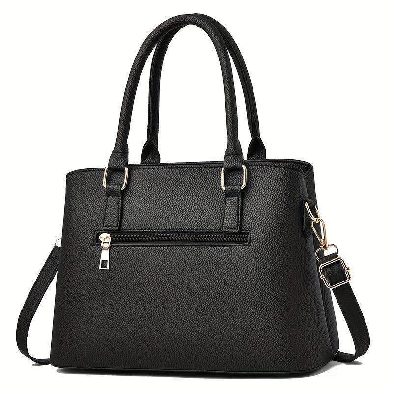 Flower Embroidered Tote Bag Shoulder Bag with Pom Pom