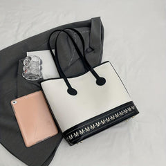 Large Capacity PU Leather Tote Bag Shoulder Bag
