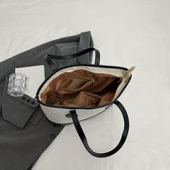 Large Capacity PU Leather Tote Bag Shoulder Bag