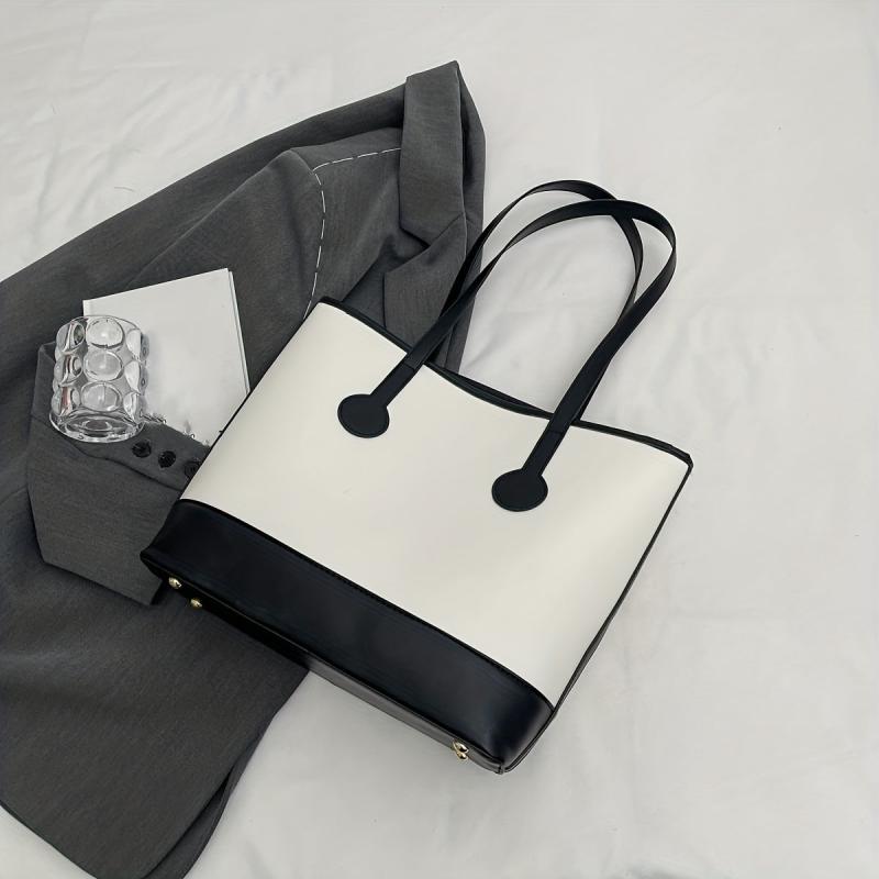 Large Capacity PU Leather Tote Bag Shoulder Bag