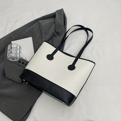 Large Capacity PU Leather Tote Bag Shoulder Bag