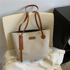 Letter Patched Detail Tote Bag For Women