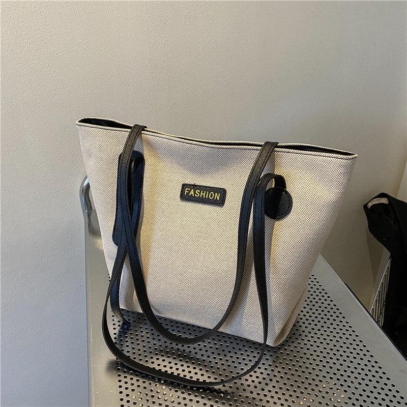 Letter Patched Detail Tote Bag For Women