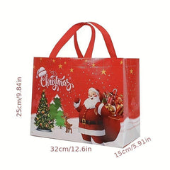 8pcs Cartoon Santa Claus Tote Bag Christmas Gift Handbag