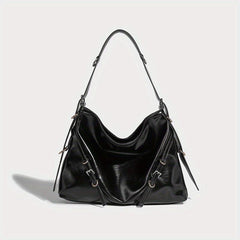Y2K Tote Bag Women PU Leather Shoulder Large Capacity Hobo Bag