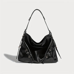 Y2K Tote Bag Women PU Leather Shoulder Large Capacity Hobo Bag