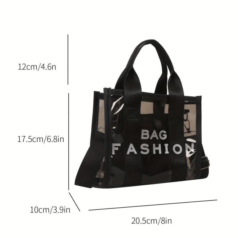 Transparent Tote Bag PVC Crossbody Handbag Purse