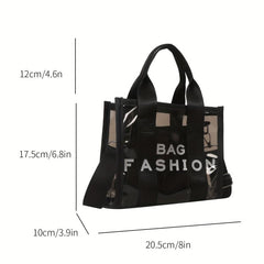 Transparent Tote Bag PVC Crossbody Handbag Purse